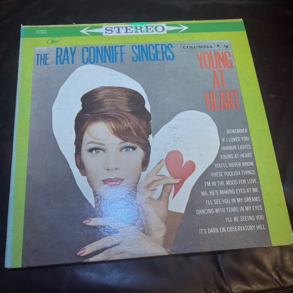 Columbia White and Black Vinyl Record Cover